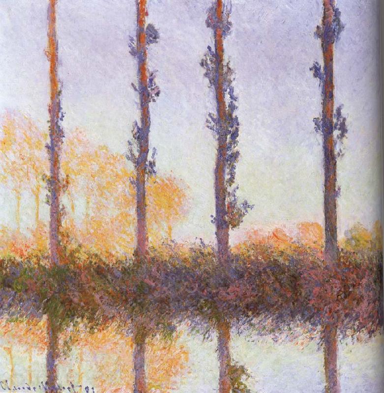 Claude Monet Four pieces of poplar France oil painting art